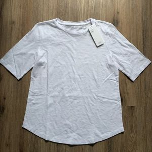 Eileen Fisher Slubby Organic Cotton Jersey Tee